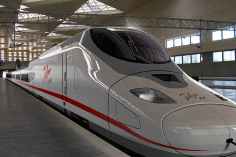 O novo trem de alta velocidade da Talgo, Avril: o Avril seria o modelo que a Talgo levaria ao Brasil se conseguir ganhar um projeto para levar o trem de alta velocidade ao país (Divulgação)