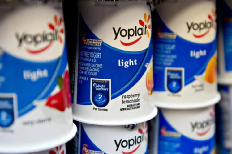 Iogurte Yoplait, da General Mills, a venda em um supermercado: marca foi adquirida pela companhia em 2012 (Daniel Acker/Bloomberg)