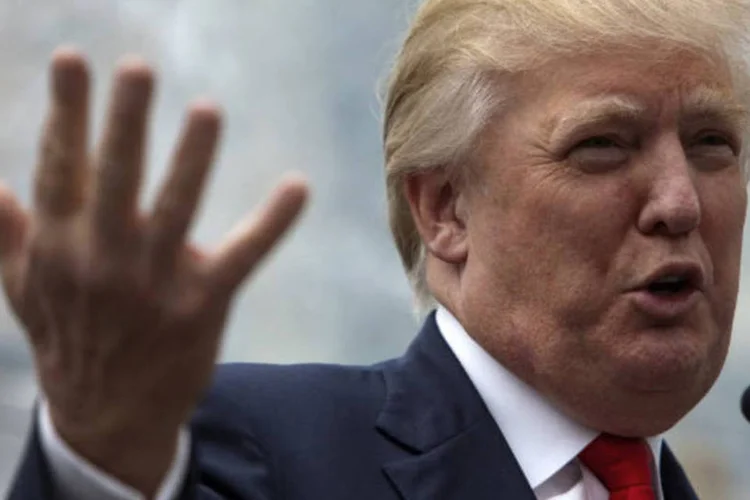 
	Donald Trump: a pesquisa de hoje mostra que, juntos, eles abrem ampla vantagem sobre os outros 15 candidatos, a maioria deles da pol&iacute;tica tradicional republicana
 (Ben Nelms / Bloomberg)
