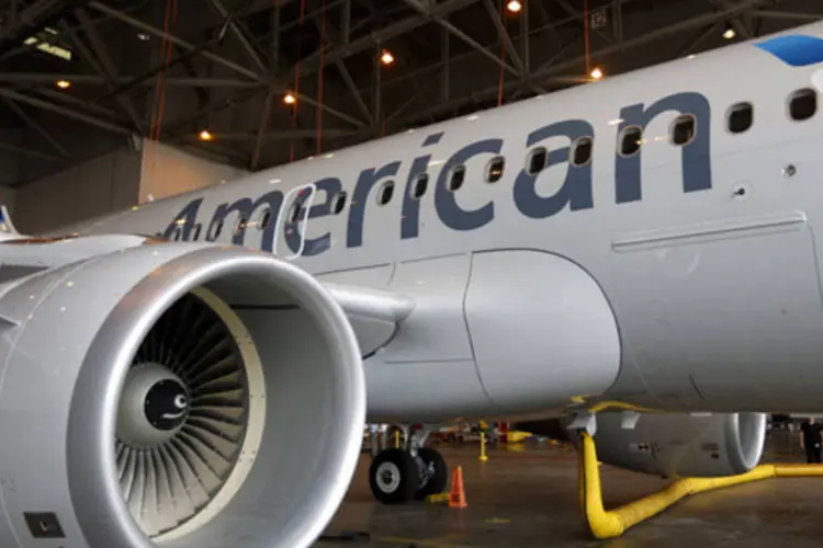 
	Airbus da American Airlines: &quot;Estamos vendendo passagens em pesos e em d&oacute;lares, n&atilde;o h&aacute; problema algum&quot;, confirmou &agrave; AFP uma fonte da empresa em Buenos Aires na sexta-feira
 (Mike Fuentes/Bloomberg)