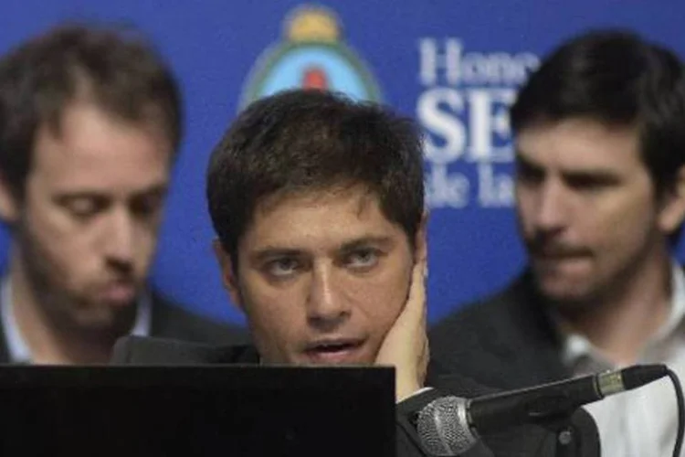 O ministro da Economia argentino, Axel Kicillof: projeto de lei para mudar a sede de pagamento de dívida soberana foi aprovado pelo Senado argentino (Juan Mabromata/AFP)