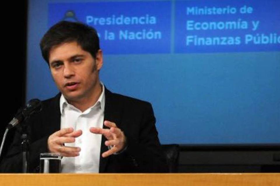 O ministro argentino da Economia, Axel Kicillof: maior moratória argentina ocorreu em 2001 durante uma grave crise econômica e política (AFP)