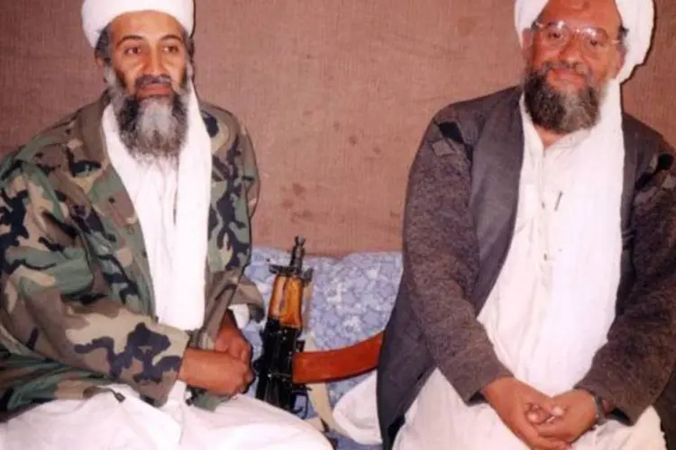 Bin Laden e Ayman al Zawahiri : o antigo e o atual líder da Al Qaeda (Getty Images)