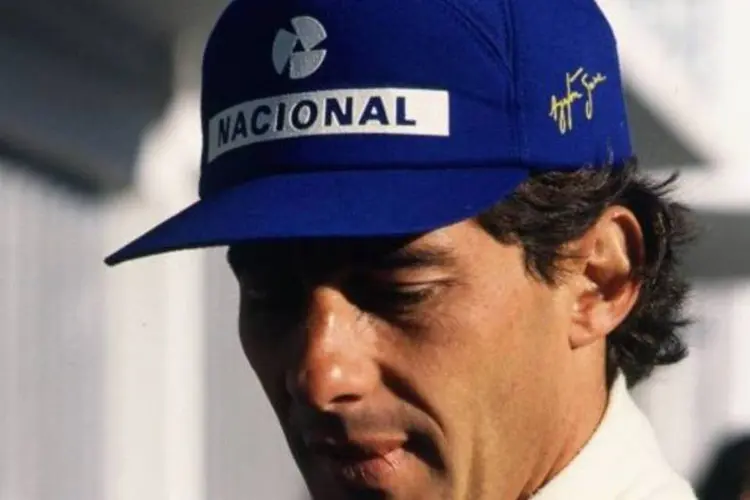 Ayrton Senna: marca do banco ganhou força quando passou a patrocinar o piloto (Nelson Coelho)