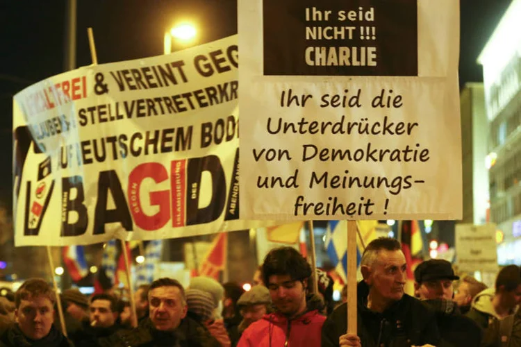 Ato do Bagida, braço do Pegida: o Pegida planeja nova manifestação na semana que vem (Michael Dalder/Reuters)
