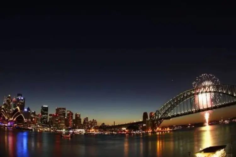 
	Sydney, na Austr&aacute;lia: luzes foram apagadas para &nbsp;tentar chamar a aten&ccedil;&atilde;o da popula&ccedil;&atilde;o para as mudan&ccedil;as clim&aacute;ticas
 (Getty Images)