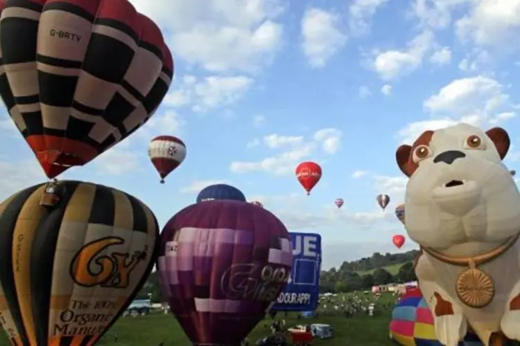 Balões no céu de Bristol: 500 mil pessoas devem assistir o festival (Matt Cardy/Getty Images)