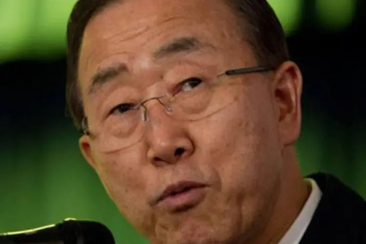 
	Ban Ki-moon reconheceu a influ&ecirc;ncia do Ir&atilde; na hora de se buscar uma sa&iacute;da para o conflito s&iacute;rio
 (Mohd Rasfan/AFP)