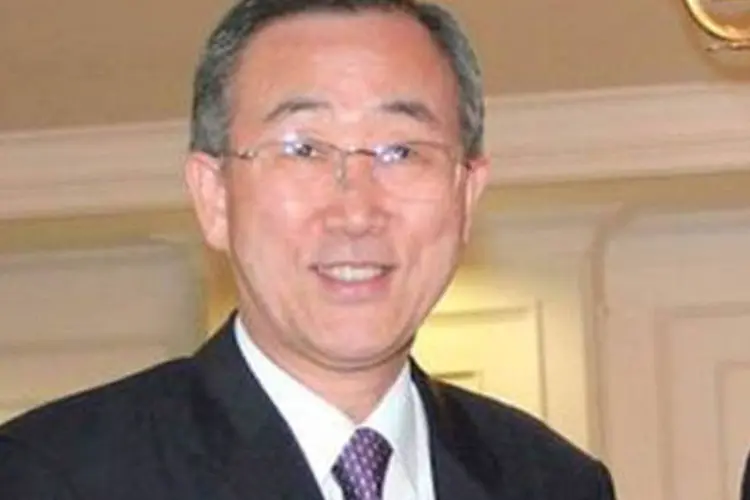 Secretário-geral da Organização das Nações Unidas (ONU), Ban Ki-moon (.)