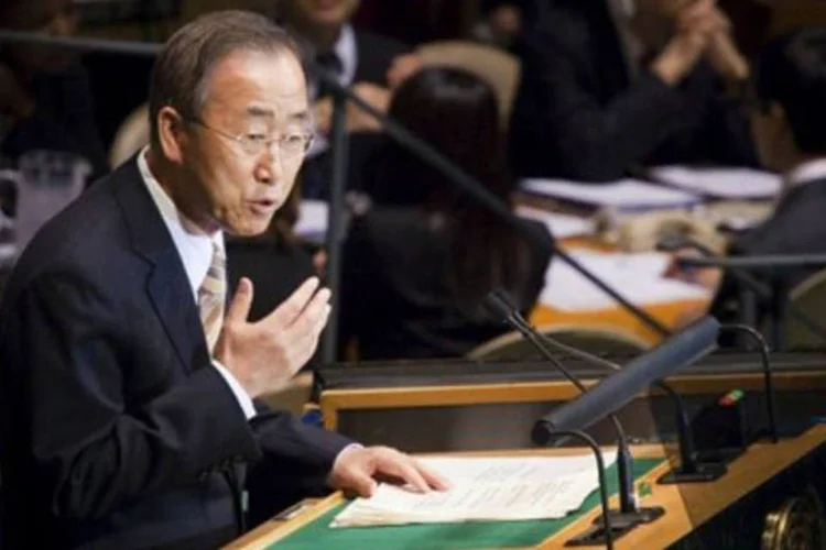 O secretário-geral da ONU, Ban Ki-moon, considerou o resgate chileno um `extraordinário triunfo do engenho e do espírito humano´ (Arquivo/AFP)