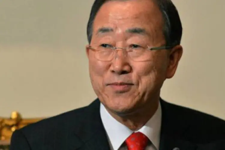 
	Ban Ki-moon: o secret&aacute;rio-geral da ONU manifestou esperan&ccedil;a de que o acordo conduza &quot;a esfor&ccedil;os para acabar com o terr&iacute;vel sofrimento&quot; da popula&ccedil;&atilde;o s&iacute;ria&nbsp;
 (Khaled Desouki/AFP)