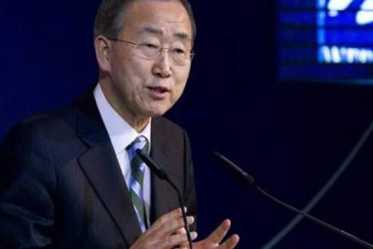 
	O secret&aacute;rio-geral da ONU, Ban Ki-moon: ele estar&aacute; presente a reuni&atilde;o emergencial sobre Gaza
 (Jack Guez/AFP)