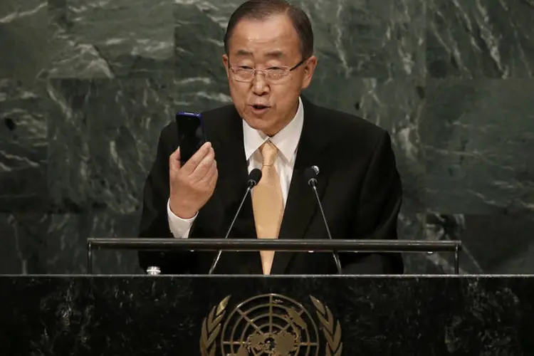 O secretário-geral da ONU Ban Ki Moon: compromissos firmados em setembro são essenciais para combater o problema (Mike Segar/Reuters)