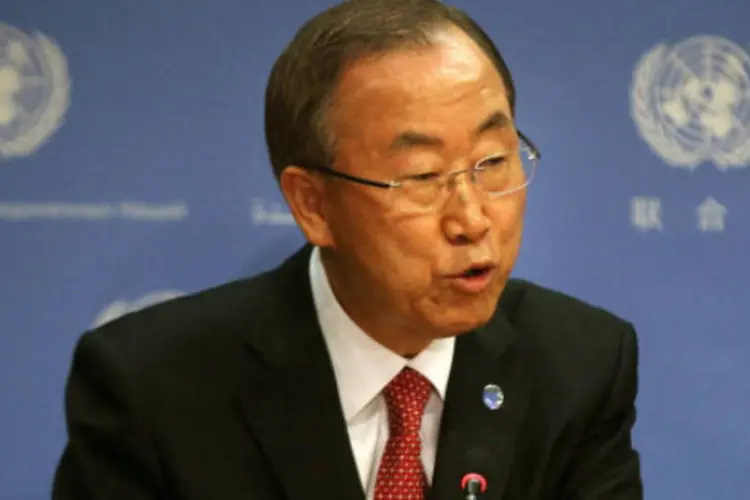 
	Ban Ki-moon: ontem, Ban enviou um convite ao Ir&atilde;, aliado do regime de Damasco, para que participasse da reuni&atilde;o
 (Getty Images)