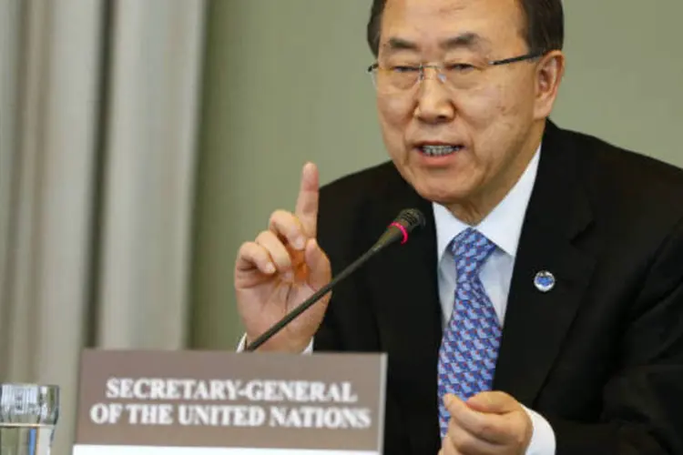 
	Ban Ki-Moon: &quot;Os secret&aacute;rio-geral lamenta que as autoridades eg&iacute;pcias tenha preferido usar a for&ccedil;a em resposta &agrave;s manifesta&ccedil;&otilde;es em curso&quot;, disse porta-voz&nbsp;
 (REUTERS/ Michael Kooren)