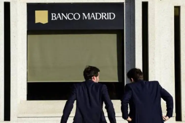 Sede do Banco Madrid: banco é suspeito de lavagem de dinheiro (Gerard Julien/AFP)