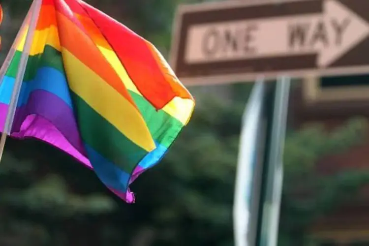 Bandeira do movimento LGBT: No próximo sábado, no encerramento dos jogos, um desfile de moda será realizado no "Eurogames Village" (Mario Tama/Getty Images)