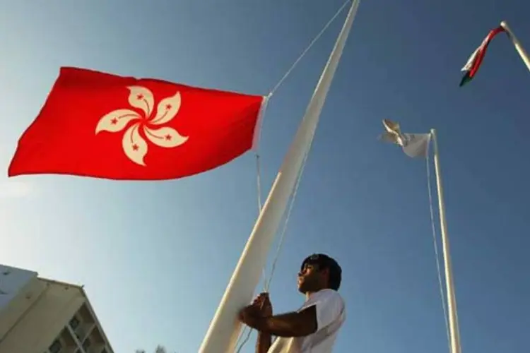 Bandeira de Hong Kong: comissão exortou uma nova investigação do Departamento de Estado dos EUA sobre a autonomia e as liberdades de Hong Kong (Getty Images)