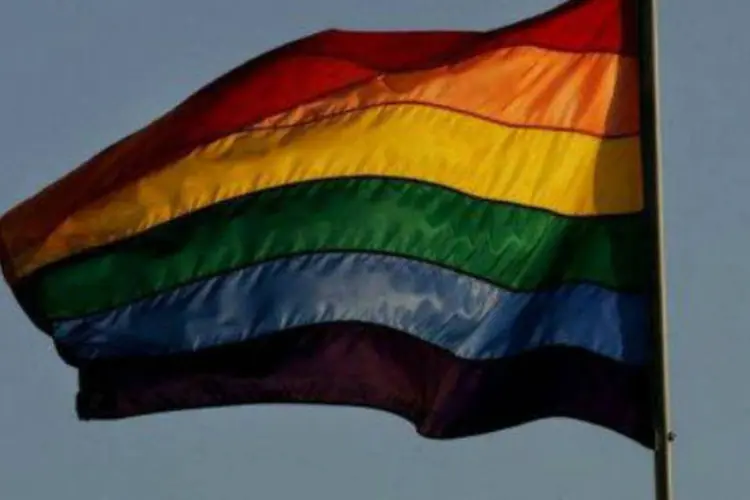Bandeira do movimento LGBT: relações homossexuais até então eram punidas com cinco anos de prisão (AFP)
