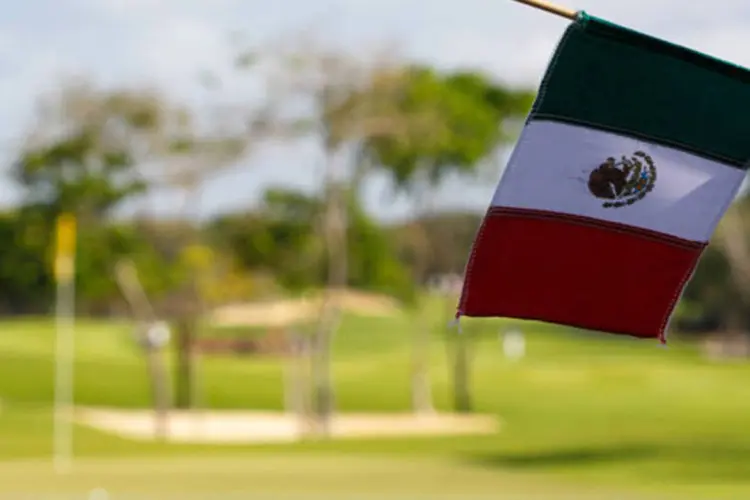 Bandeira do México: a manifestação foi convocada pelo movimento estudantil #Yosoy132, com o apoio de sindicatos e organizações populares (Kevin C. Cox/Getty Images)