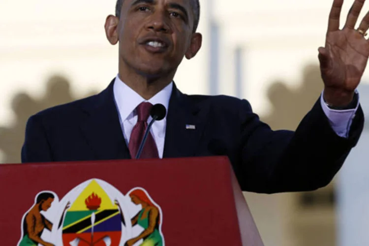
	O presidente dos Estados Unidos, Barack Obama, na Tanz&acirc;nia: viagem pela &Aacute;frica foi marcada pela delicada situa&ccedil;&atilde;o do ex-presidente sul-africano Nelson Mandela, hospitalizado em estado cr&iacute;tico
 (REUTERS/Jason Reed)