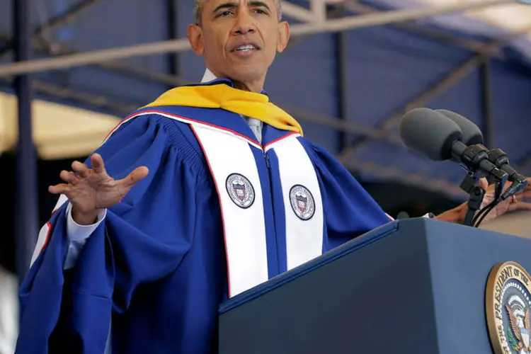 Barack Obama em discurso de formatura: “Não podemos ser sonâmbulos na vida" (Joshua Roberts/Reuters)