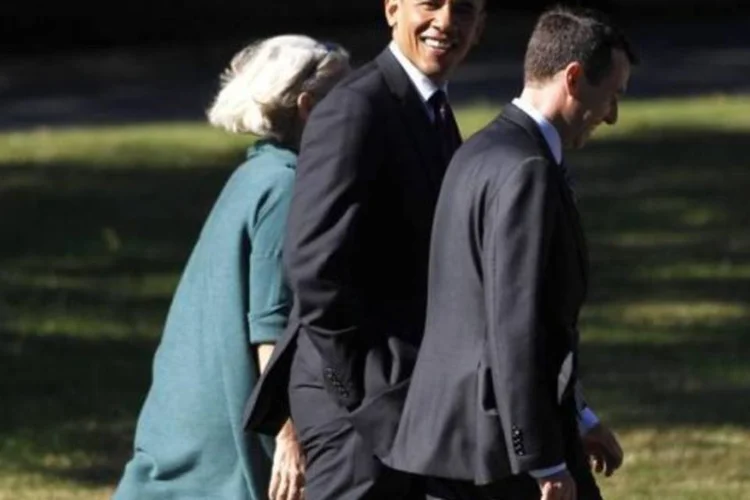 O presidente dos Estados Unidos Barack Obama (ao centro) no resort Kingsmill, em Williamsburg, Virginia (Jason Reed/Reuters)