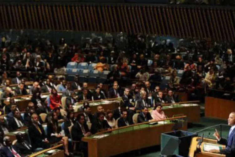Obama: "a paz não é alcançada com declarações e resoluções na ONU. Se fosse fácil assim, já teria ocorrido" (Stan Honda/AFP)