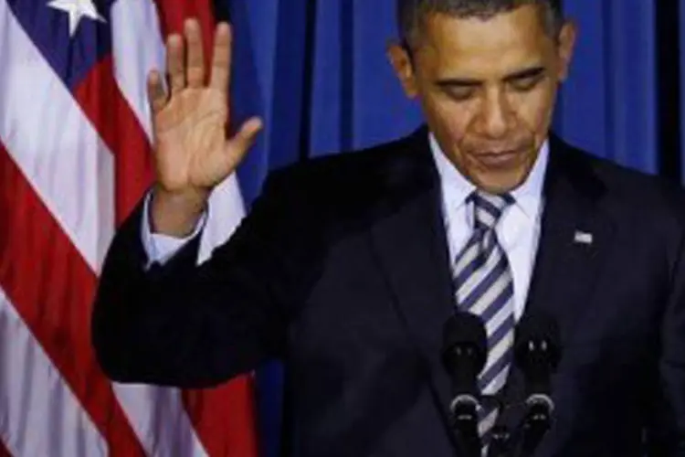 Presidente dos EUA, Barack Obama, comemorou a queda no desemprego (Chip Somodevilla/Getty Images/AFP)