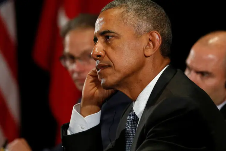 
	Barack Obama: o presidente dos Estados Unidos disse que estava encorajado a acreditar que os parlamentares conseguiriam aprovar a legisla&ccedil;&atilde;o de gastos no curto prazo
 (Jonathan Ernst / Reuters)