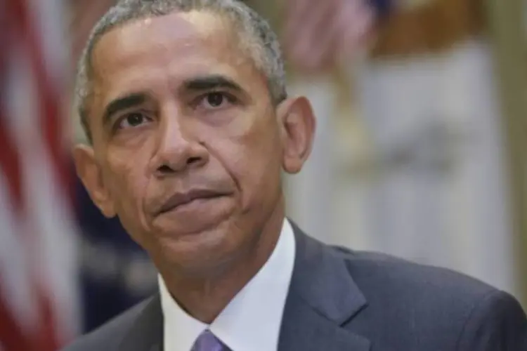 
	O presidente americano, Barack Obama: presidente afirmou que os Estados Unidos realizaram 9.000 ataques
 (Mandel Ngan/AFP)