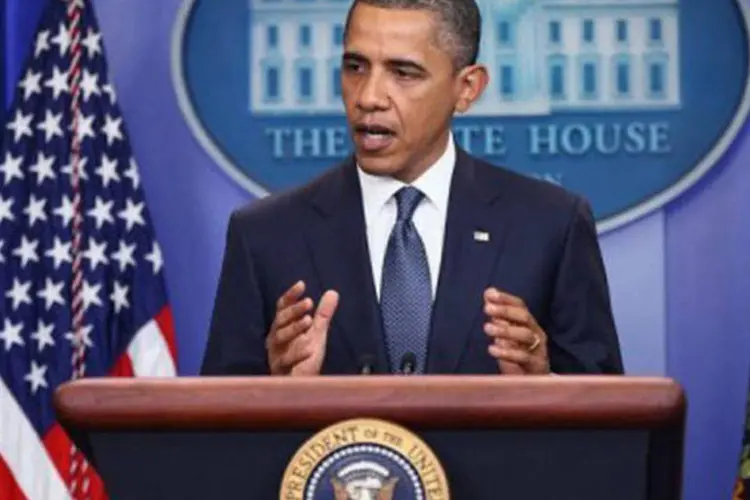 Barack Obama:  "essa iniciativa é globalmente de acordo com a proposta que defendi (...), penso que seja uma etapa muito importante" (Win McNamee/Getty Images/AFP)