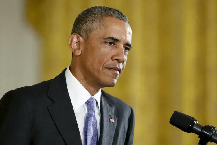 
	Presidente americano, Barack Obama: suspens&atilde;o n&atilde;o ocorrer&aacute; at&eacute; que se tenha verificado que o Ir&atilde; est&aacute; cumprindo sua parte do acordo.
 (Yuri Gripas/Reuters)