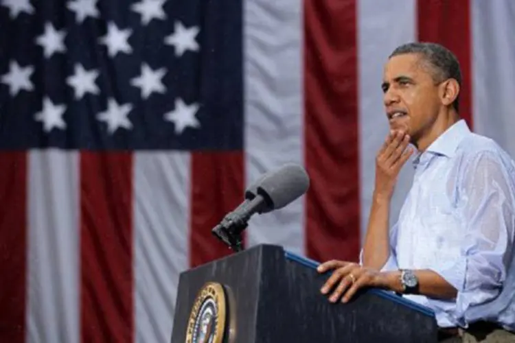 O presidente dos Estados Unidos,. Barack Obama, durante um evento de campanha na Virgínia (Alex Wong/Getty Images/AFP)