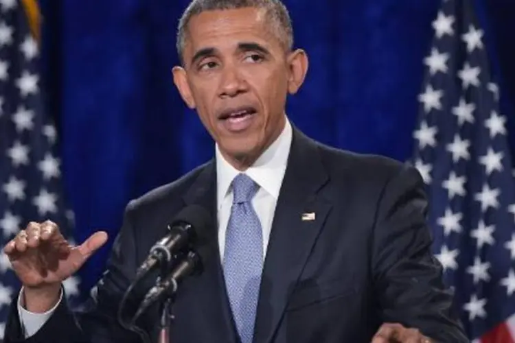 O presidente americano Barack Obama é apoiado pela maioria dos americanos em relação ao acordo nuclear com o Irã (Mandel Ngan/AFP)