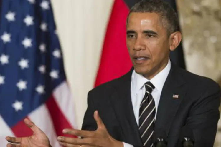 O presidente americano Barack Obama: "Washington continua buscando uma solução diplomática" para a crise da Ucrânia (Saul Loeb/AFP)