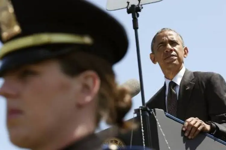 Barack Obama: Obama anunciou a proibição "de alguns equipamentos concebidos para o campo de batalha, que não têm lugar nas mãos das polícias" (YURI GRIPAS/AFP)