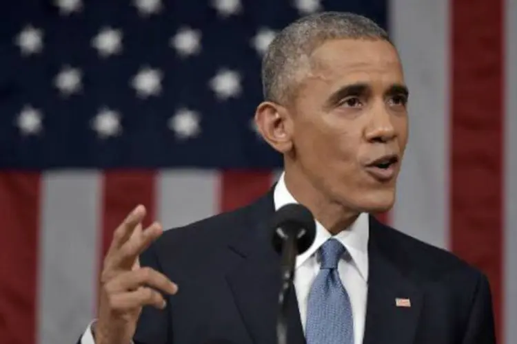 
	Barack Obama: presidentes dos EUA condenou a poss&iacute;vel execu&ccedil;&atilde;o de um jornalista japon&ecirc;s pelo EI
 (Mandel Ngan/AFP)