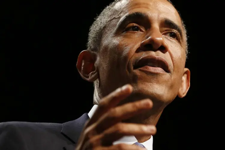 
	Obama: o presidente prometeu nesta quarta uma resposta muito mais agressiva nos EUA &agrave; amea&ccedil;a
 (Larry Downing/Reuters)