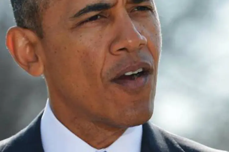 
	Barack Obama, presidente americano: Obama insistiu que a solu&ccedil;&atilde;o diplom&aacute;tica ao conflito ainda &eacute; poss&iacute;vel
 (Mandel Ngan/AFP)