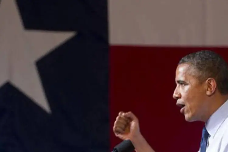 Barack Obama: "Agora tudo se reduz a isto", disse o presidente norte-americano em seu programa semanal de rádio (©AFP / Saul Loeb)