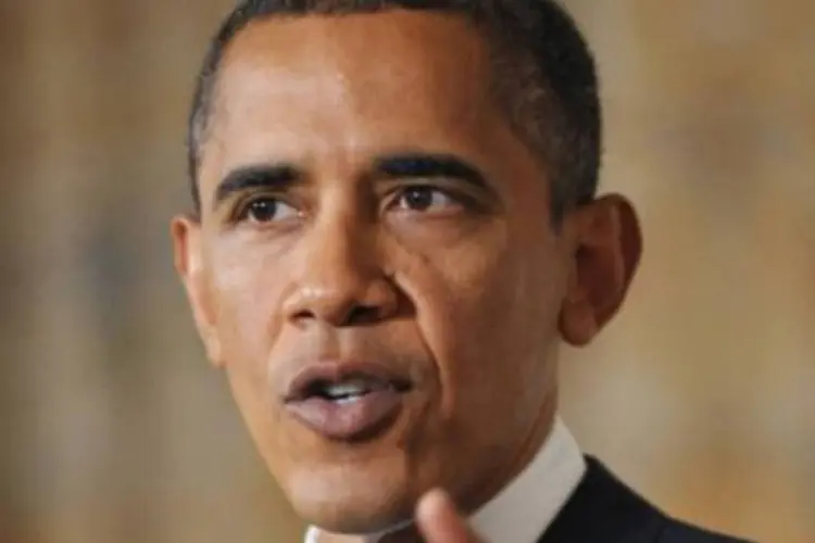 Barack Obama, antes da assinatura da lei que coíbe fraudes  (Mandel Ngan/AFP)