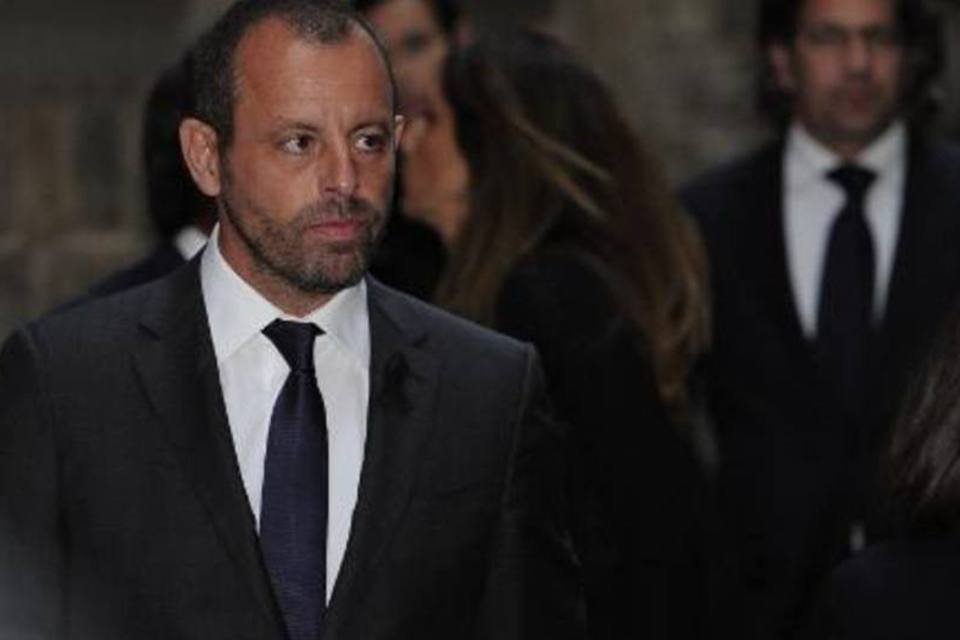Sandro Rosell: direção se viu abalada pela acusação por crime contra o tesouro público (Josep Lago/AFP)
