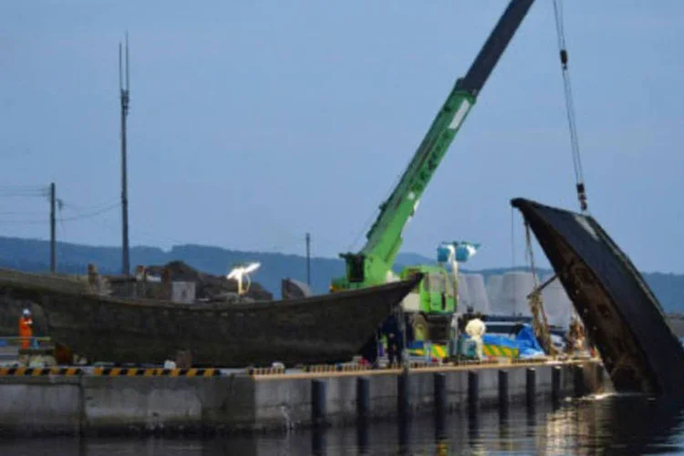 
	Barcos-fantasma: s&eacute;rie de ind&iacute;cios leva a crer que s&atilde;o barcos fretados por dissidentes norte-coreanos que desejavam fugir de seu empobrecido pa&iacute;s
 (Jiji Press / AFP)