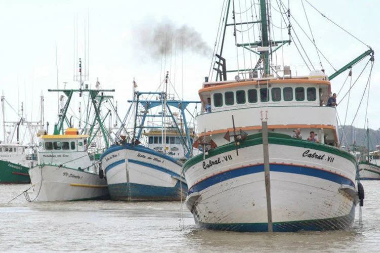 
	Barcos durante protesto no porto catarinense de Itaja&iacute;: porto ser&aacute; totalmente liberado at&eacute; final da tarde
 (Reprodução/Sindipi)