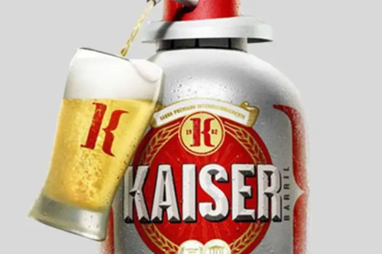 Barril de cerveja da Kaiser: principal objetivo do reposicionamento foi voltar a Kaiser principalmente para classe C (Divulgação)