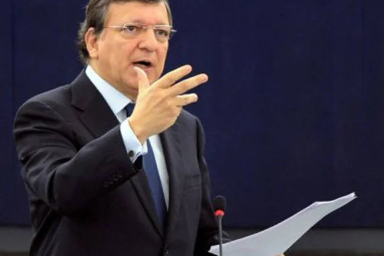 O discurso de Barroso foi centrado nos preparativos da reunião de cúpula da União Europeia (UE) de 28 e 29 de junho em Bruxelas (Frederick Florin/AFP)
