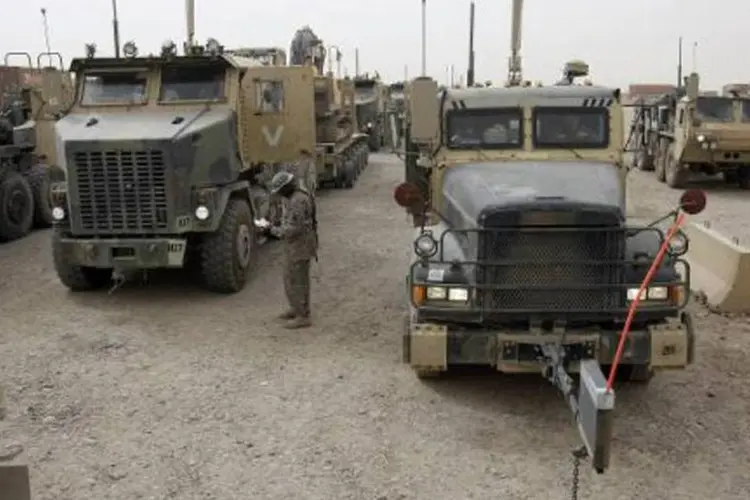 A base militar, conhecida como base Speicher, está localizada a poucos quilômetros ao norte da cidade de Tikrit, controlada pelos insurgentes sunitas há mais de um mês (Ali Al-Saadi/AFP)