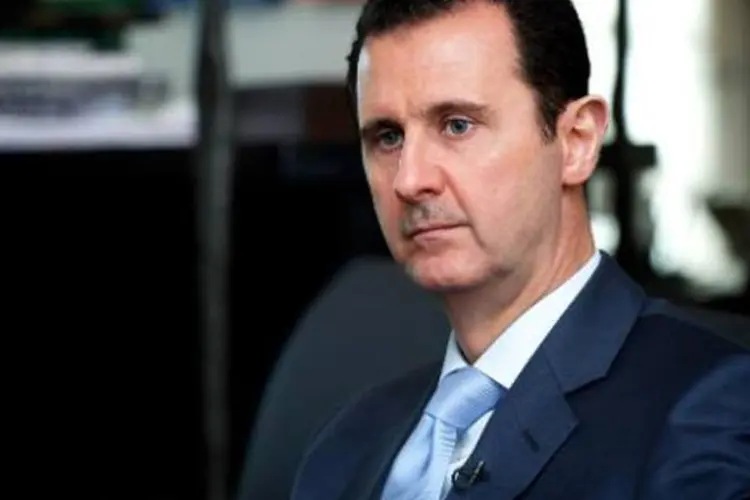 
	O presidente s&iacute;rio, Bashar al-Assad: o chefe de estado tamb&eacute;m voltou a negar que tenha utilizado armas qu&iacute;micas para combater os terroristas
 (AFP)
