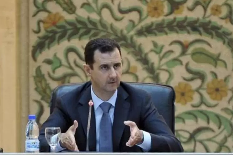 Ditador sírio Bashar al-Assad discursa em Damasco, na Síria (Divulgação/Sana/Reuters)